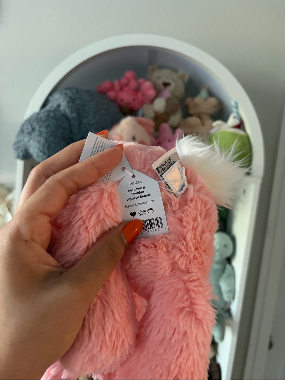 Retired Jellycat Smudge Apricot Rabbit - Authentic & BNWT! VHTF - Picture 5 of 6